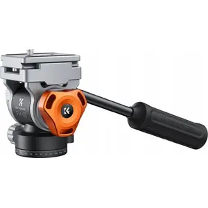 Panorāmas eļļas galviņa statīvam K&F FH-03, metāla, slodze 5 kg, 1/4" un 3/8" stiprinājumi, saderīga ar Arca‑Swiss