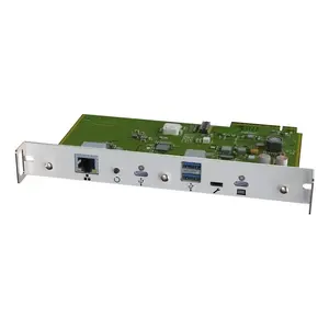 Интерфейсный хаб Sharp 100016191 с RJ-45, USB-A 3.2 Gen1, USB-C PD 45 Вт, 9В/3А — зелёный металлик