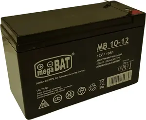 Sealed AGM Rechargeable Battery megaBAT AKU.12V-10AH — 12V 10Ah lead‑acid maintenance‑free