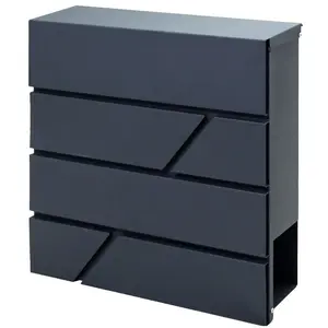 Mailbox and Newspaper Holder ORNO MB-6/A in Anthracite – Wall‑mount Mailbox with Integrated Gazetnik