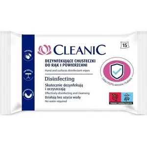 Дезинфицирующие салфетки CLEANIC Cleanic для рук и поверхностей, упаковка (EAN 5900095031000)