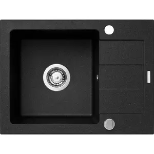 Kitchen sink PYRAMIS Sparta 59x44 cm single bowl with drainer 1B 1D carbon (model 181976)