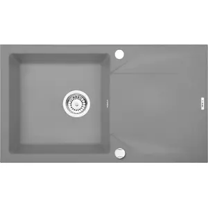 Kitchen sink deante 1-bowl with drainer Evora gray metallic (ZQJ S113)