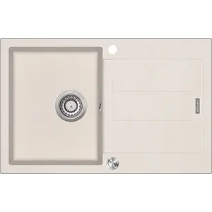 Kitchen granite sink Concept Solution DG10C45be with drainer, beige