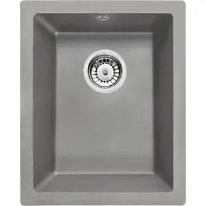 Undermount sink deante Corda 46×38 cm grey metallic ZQA S10B