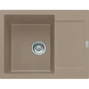 Sink Franke Maris MRG 611-62 Fragranit+ cappuccino, built-in with plug drain