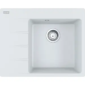 Franke Centro CNG 611-62 TL Fragranit+ kitchen sink, white, undermount/inset 1-bowl