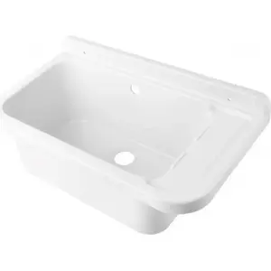 Sink Hydroland single utility bowl PP white (ZLEW.50.SZ) — Hydroland utility sink, polypropylene, white