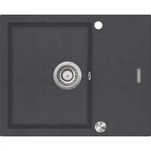 Kitchen granite sink Concept Solution DG05C45dg with drainer, dark gray