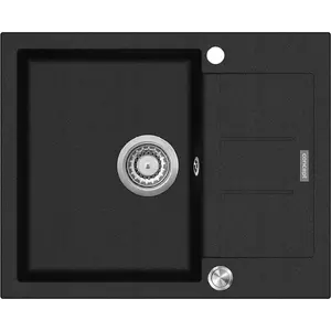 Kitchen sink Concept Solution DG05C45bc granite sink with drainer, black