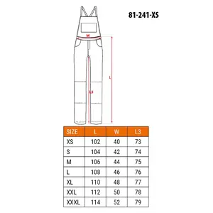Darba apģērbs NEO tools 81-241-XS, izmērs XS, poliesters/kokvilna, auduma blīvums 255 g/m²