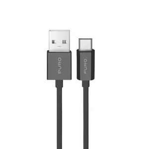 USB-A to microUSB cable PURO 2 m Black, data and charging cable