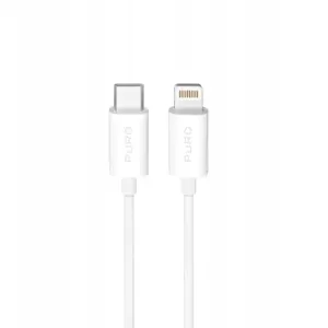 USB-C to Lightning Cable PURO 2 m White — USB data cable for charging and syncing