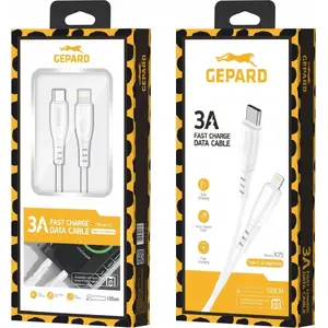 USB-C uz Lightning kabelis Gepard GEP CABCL3A — 1 m, balts