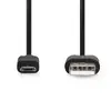 USB kabelis Nedis CCGL60500BK10 — USB A uz Micro‑USB B Photo 2