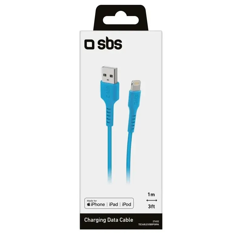 SBS Mobile TECABLEUSBIP589A кабель Lightning—USB A 1 м Photo 2