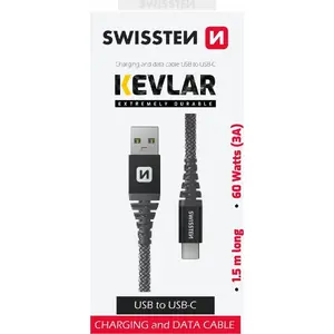 Datu kabelis Sourcing USB-A uz USB-C 1.5 m pelēks
