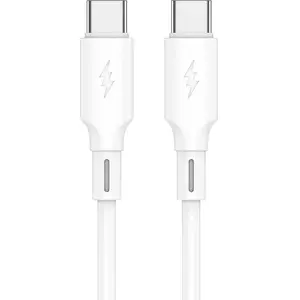 USB-C to USB-C cable Jellico 1 m, white, high-speed data and charging