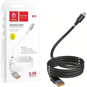 USB-A to USB-C cable DENMEN 29362, 1 m, black