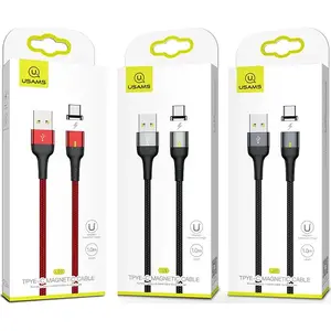 USB-A to USB cable usams 1 m silver — data and charging cable