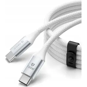 USB-C to USB-C cable ORICO 1 m, multicolour, braided charging and data cable