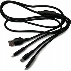 USB to USB-C and microUSB Cable No name N939B 1.2 m Black