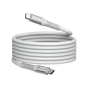 Magnētiskais USB‑C uz USB‑C kabelis Neutralle 100W 1,2 m USB 2.0 pelēks