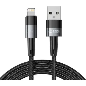 USB-A to Lightning Cable Tech-Protect 2 m — USB data cable, gray