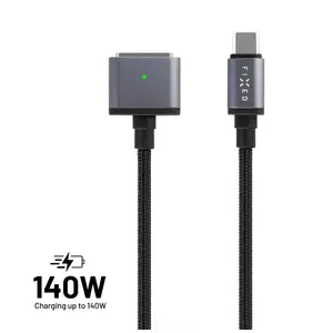 USB-C to MagSafe 3 braided cable FIXED, 2 m, 140W, USB 2.0, grey