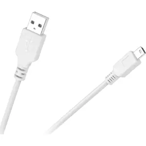 USB-A — miniUSB kabelis TreQ KPO2905W-1, balts, datu un uzlādes kabelis