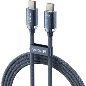 USB-C to USB-C cable voltage PureCrystal 100W PD 200 cm blue