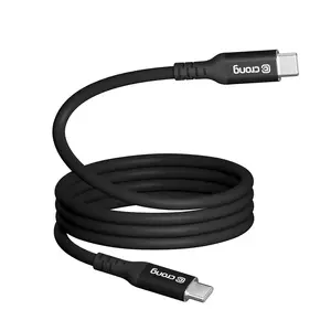USB-C to USB-C cable Crong Soft Link 100W 25 cm, USB 3.2 Gen 2, liquid silicone, black