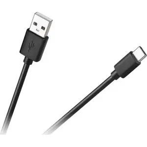 USB-A uz USB-C kabelis Cabletech KPO3949-1, 1 m, melns