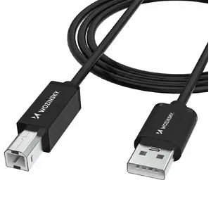 USB kabelis Wozinsky USB-B uz USB-A 1 m Melns