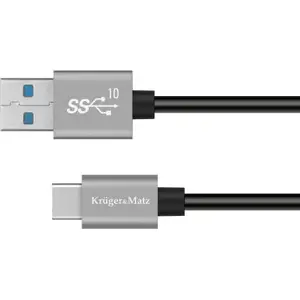 Кабель USB-A — USB-C Kruger & Matz KM1263 1 м, чёрный