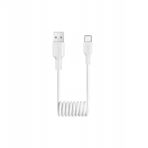 USB-A to USB-C cable PURO 1 m — data and charging cable, white