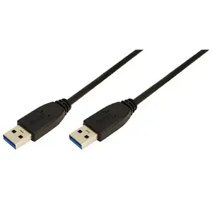 USB A to USB A Cable 2 m — LOGILINK USB 3.2 Gen 1 (3.1 Gen 1) Black