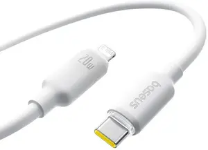 USB-C to Lightning cable Baseus 2m 20W, silicone foam, white