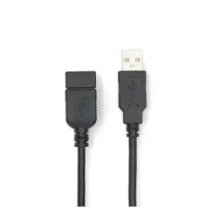 USB 2.0 cable Nedis CCGL60000BK30 — USB A to USB A, 3 m, black