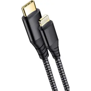 USB-C to Lightning cable 1.2 m, No name, gray — USB data cable