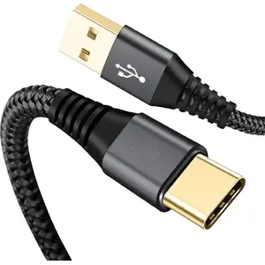 USB-A to USB-C cable No name 2 m grey — data and charging cable
