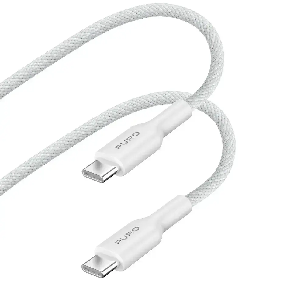 PURO кабель USB C — USB C PUCUSBCUSBCFABK4WHI Photo 2