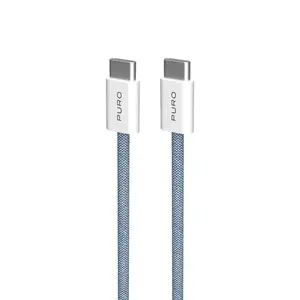 USB-C to USB-C cable PURO PUCCCFABK415MTBLUE 1.5 m, USB 2.0, blue