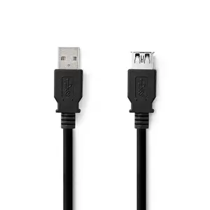 USB A uz USB A kabelis Nedis CCGL61010BK20, USB 3.2 Gen 1 (3.1 Gen 1), 2 m, melns