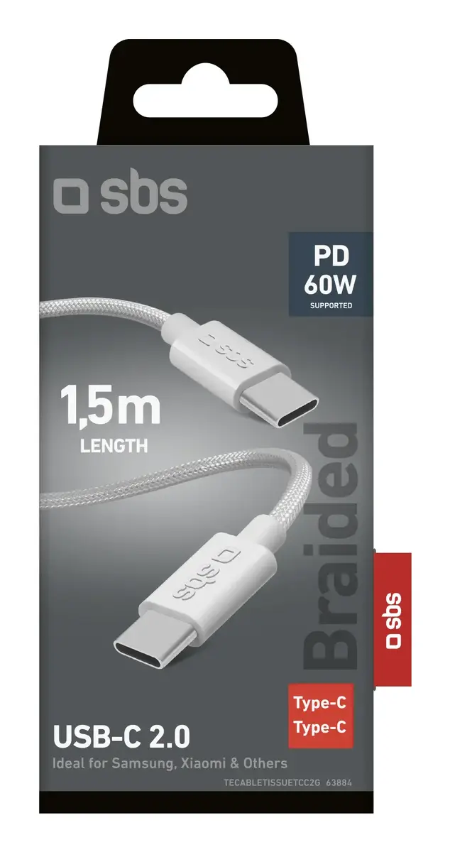 USB-C uz USB-C kabelis 2 m — SBS Mobile TECABLETISSUE2G Photo 3
