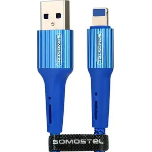 USB-A uz Lightning kabelis SOMOSTEL 1 m zils (modelis 25928)