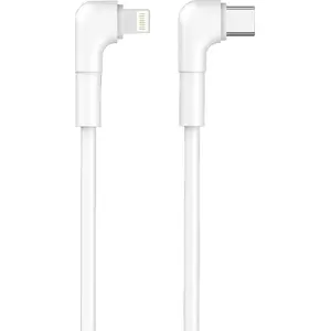 USB cable No name Mxuc-09 USB-C to Lightning 1.0 m 27W white - angled connector