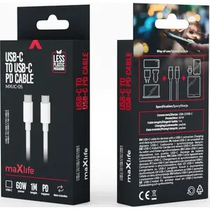 Кабель USB-C — USB-C TelForceOne 1 м, белый