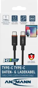 USB C to USB C cable GoGen 1700-0177 — USB 2.0, 0.6 m, Anthracite