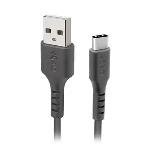 Кабель USB 2.0 SBS Mobile TECABLETC220K — USB A на USB C, 2 м, чёрный